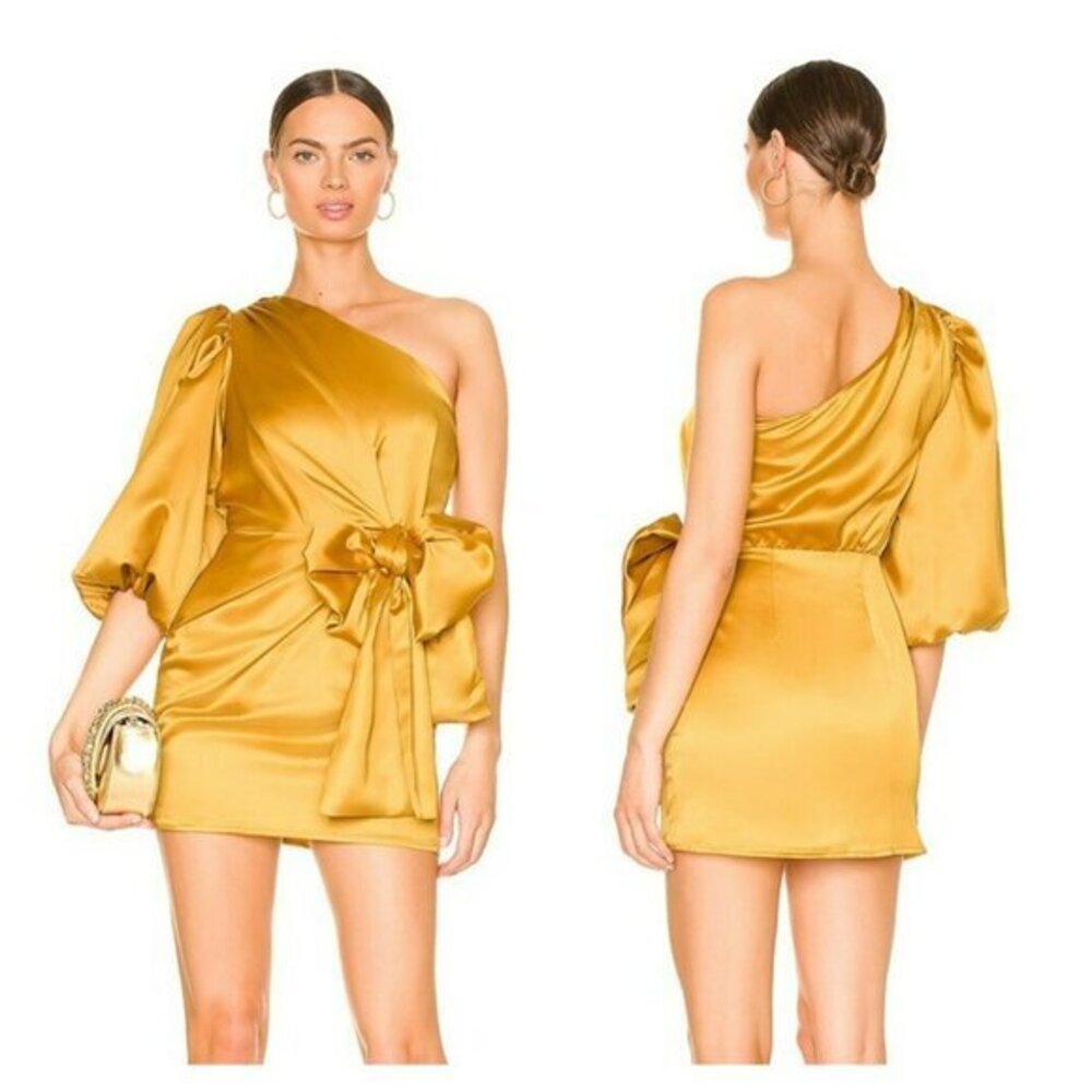 Lovers and Friends Kennedy Mini Dress Mustard Yellow